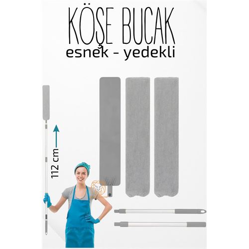 ModaCar Esnek Köşe Bucak Temizlik Mopu 112 cm 