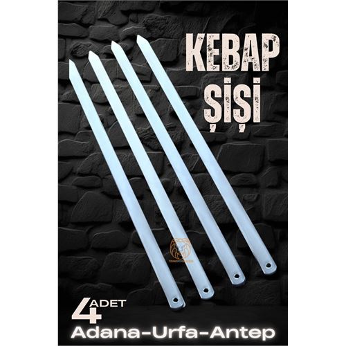 ModaCar Urfa Şiş Çubukları 4 Adet Galvaniz 