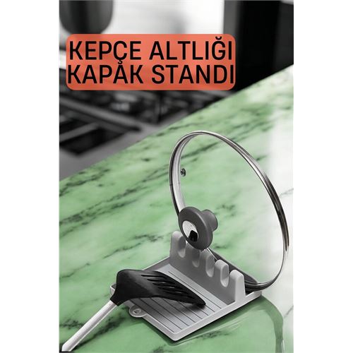 TransForMacion Kaşıklık Tencere Kapağı Standı Kirli Kaşıklık Kepçe Altlığı Düzenleyici 720862