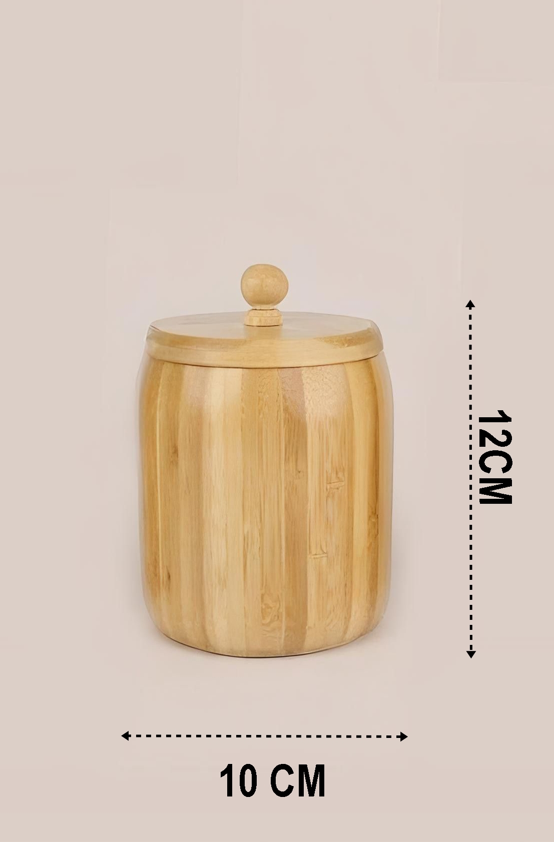 TransForMacion Bambu Şekerlik Baharatlık Çok Amaçlı Ahşap Saklama Kabı 12 CM 720878