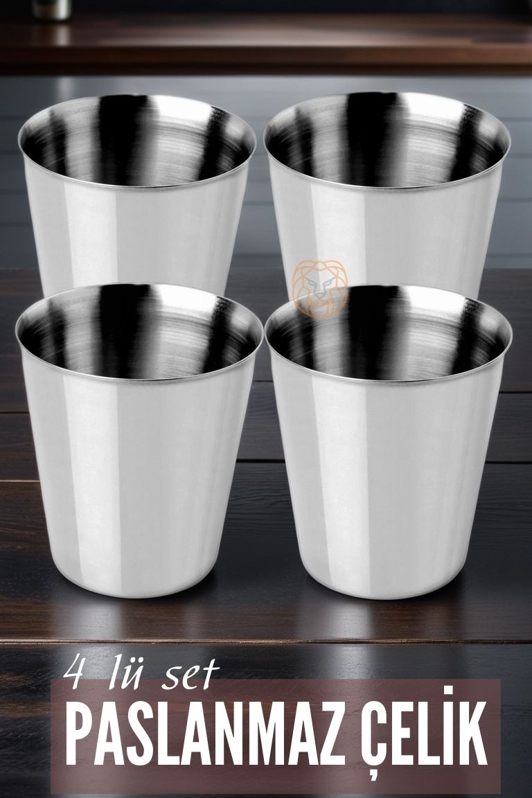 Çelik Bardak Seti 4 Adet Fazio Giacinto Design 