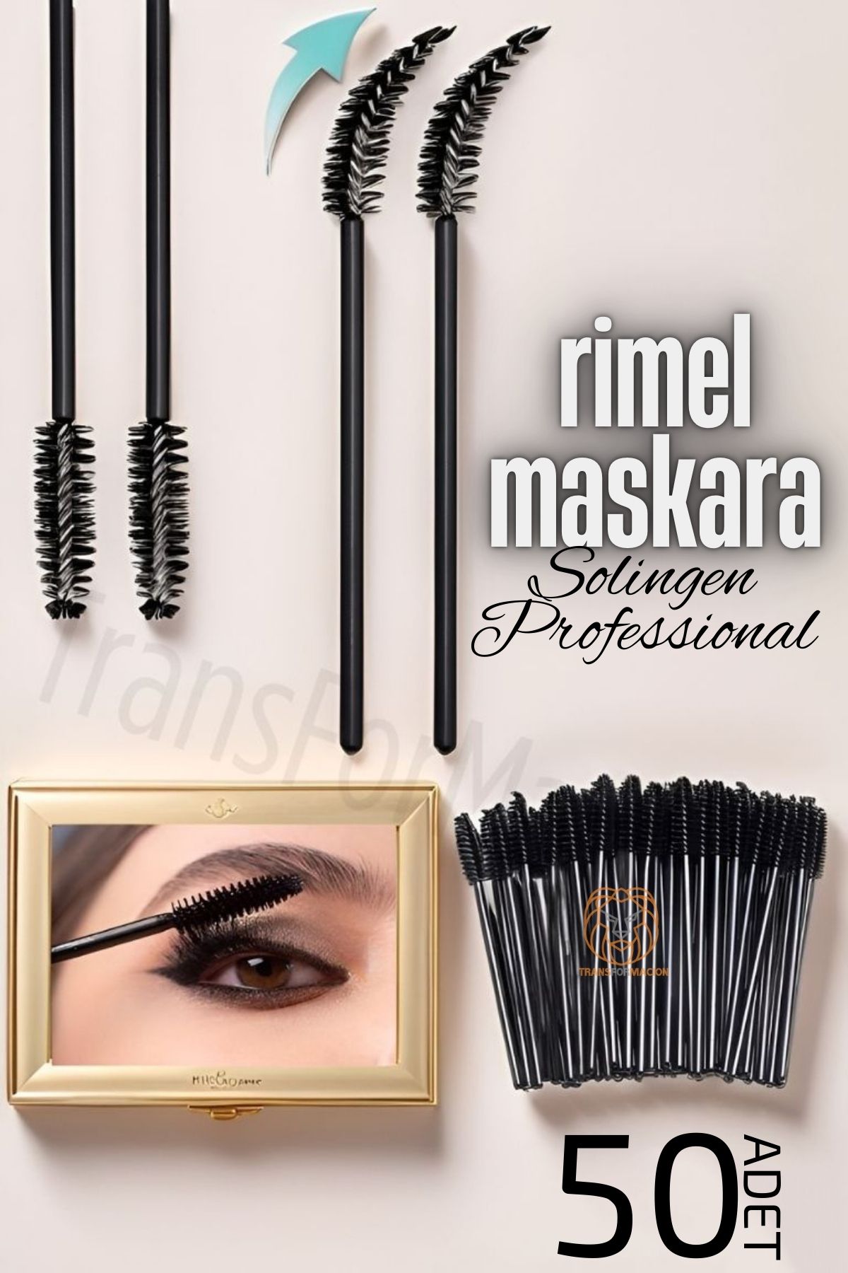 Rimel Maskara Fırçası Esnek 50 ADET Solingen 