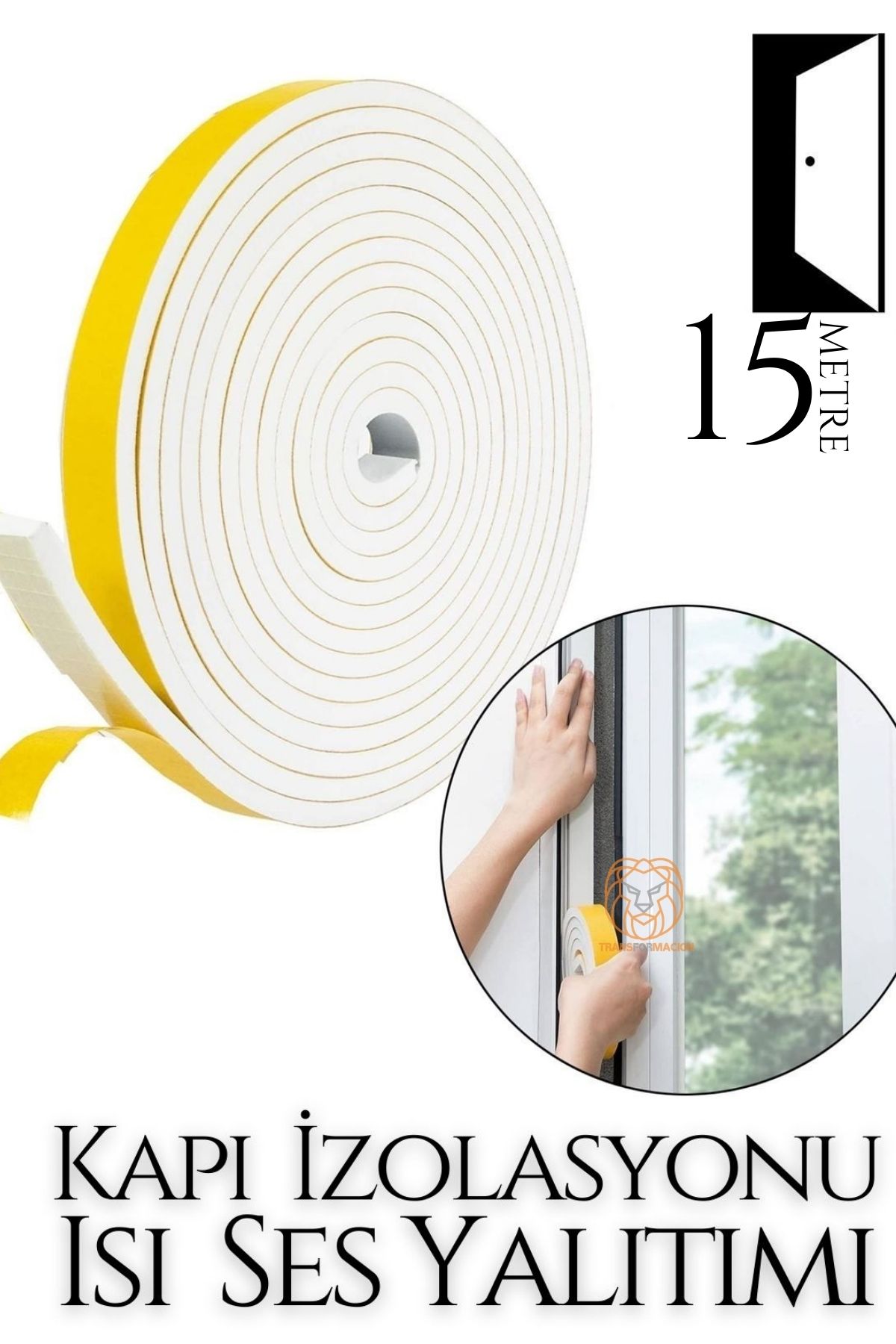 Kapı Ses Isı Yalıtım Sünger Bant 15 METRE 718900