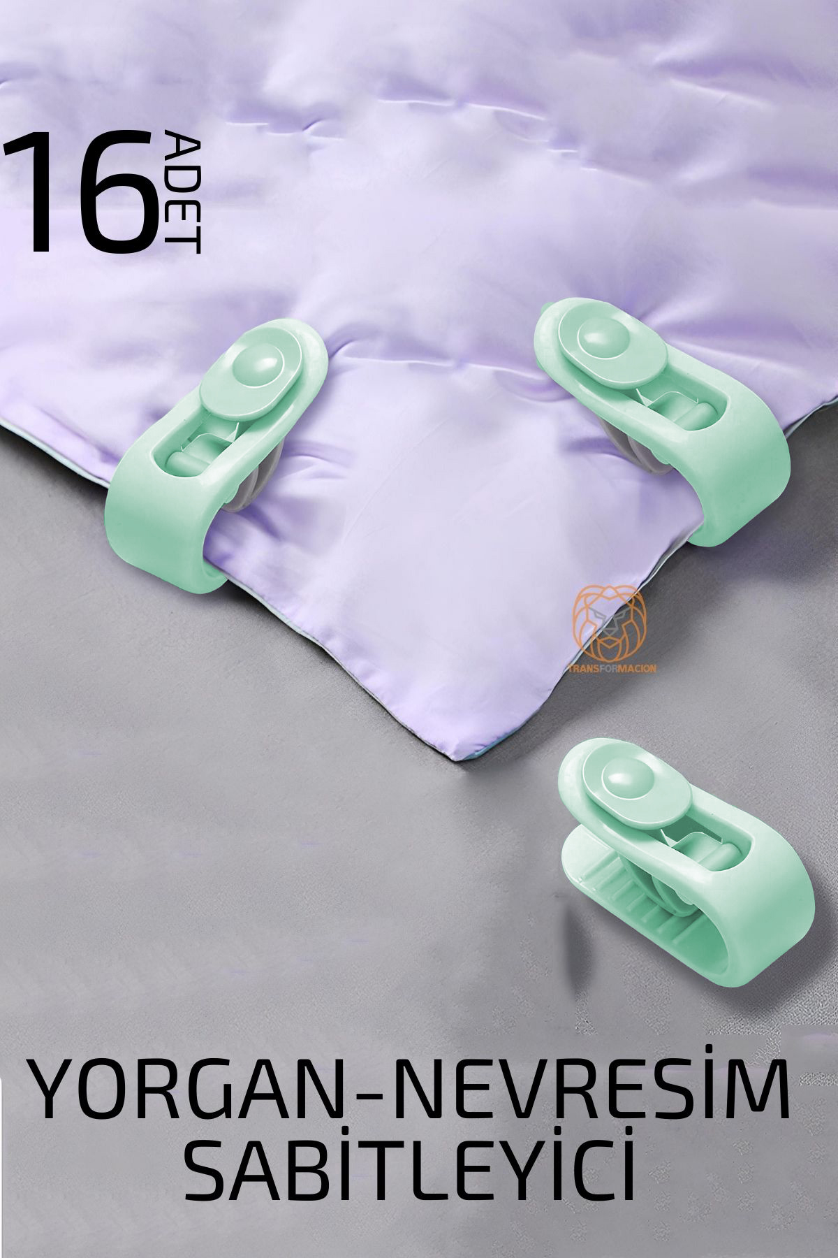 TransForMacion Yorgan Çarşaf Kılıf Tutucu 16 Adet Klips MİNT 720886