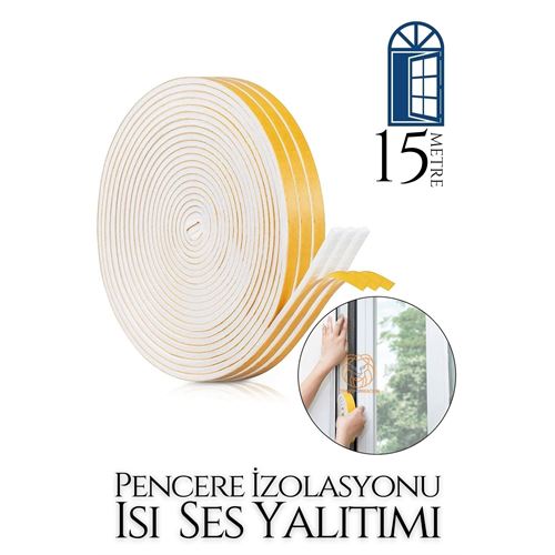 Modacar Pencere Ses Isı Yalıtım Sünger Bant 15 METRE 