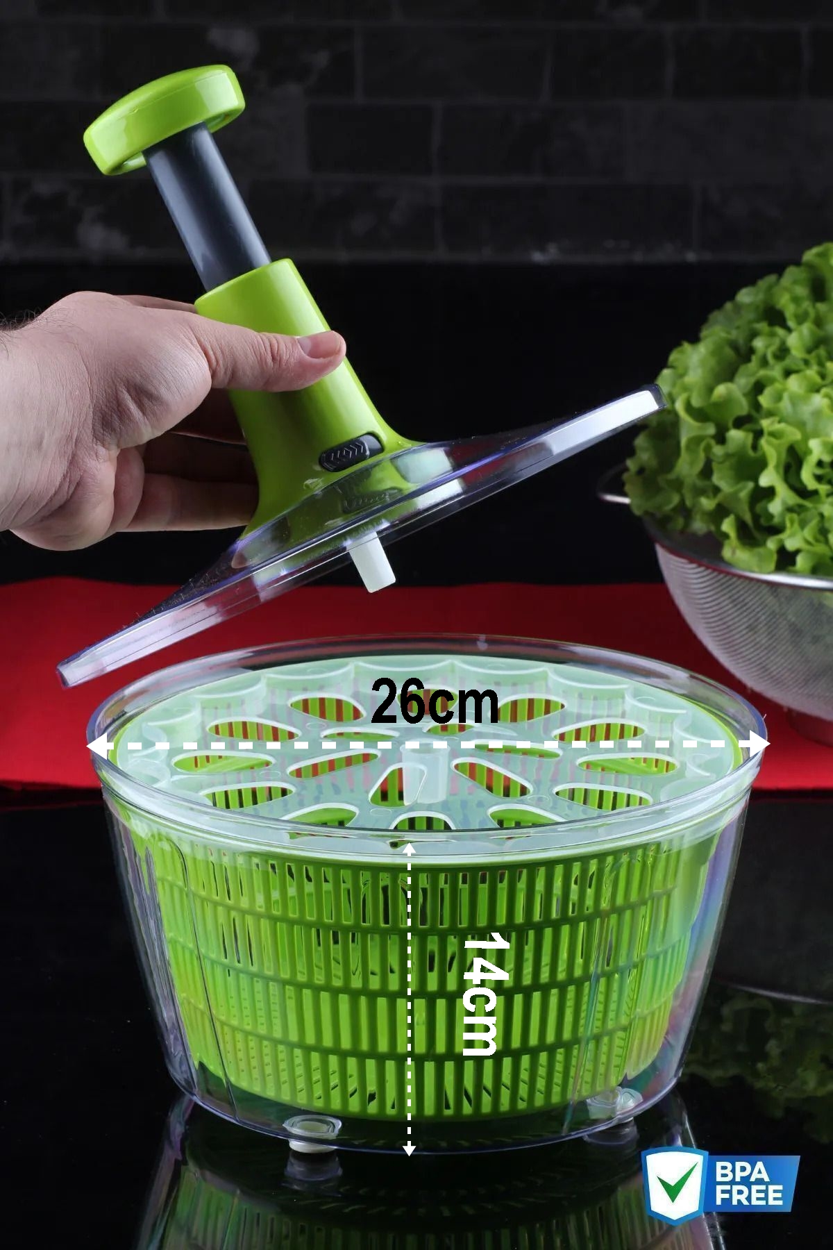 Salata Kurutucu Üstten Basmalı Pratik 720894