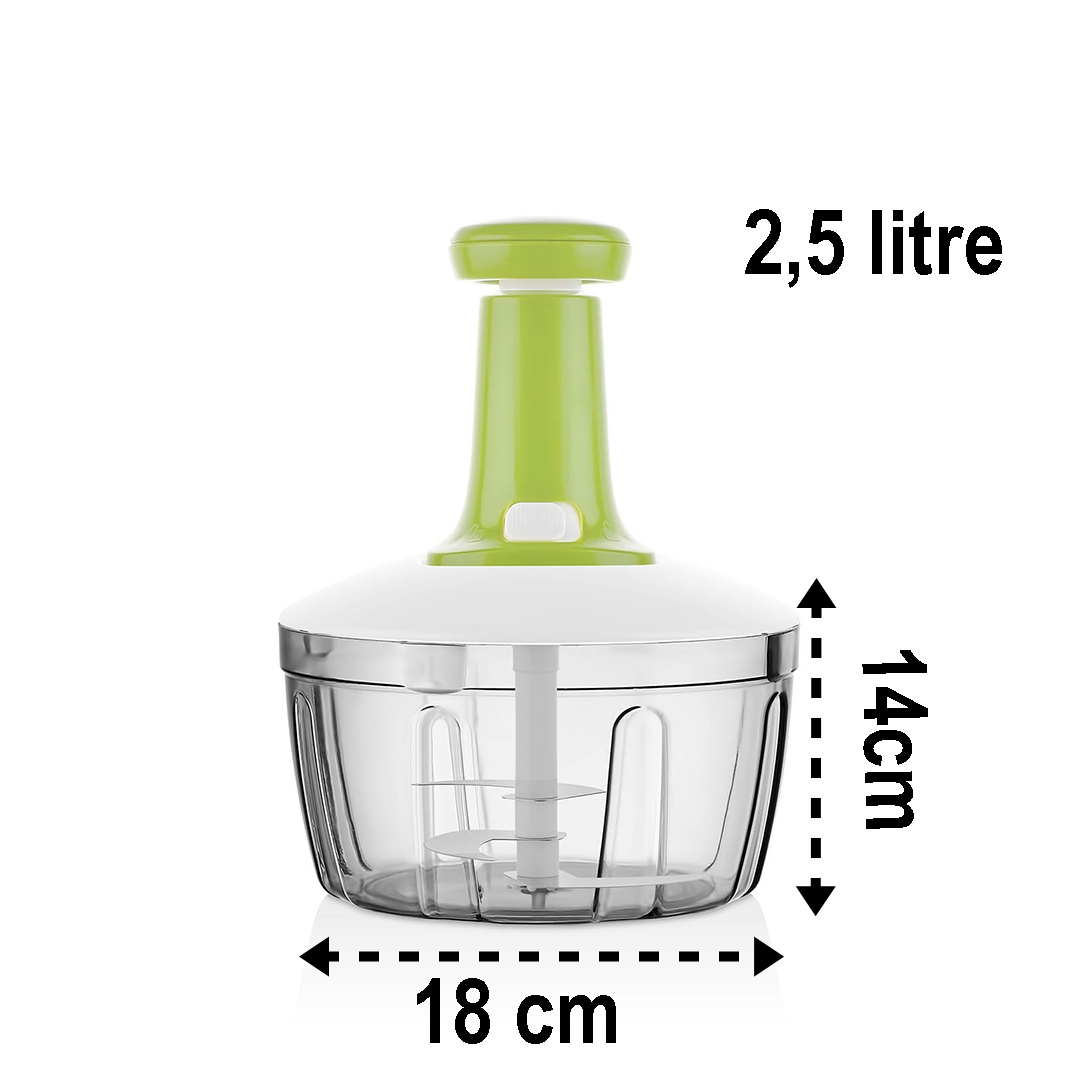 Pratik El Rondosu Üstten Basmalı 5 Bıçaklı 2.5 LİTRE 14X18CM 720896