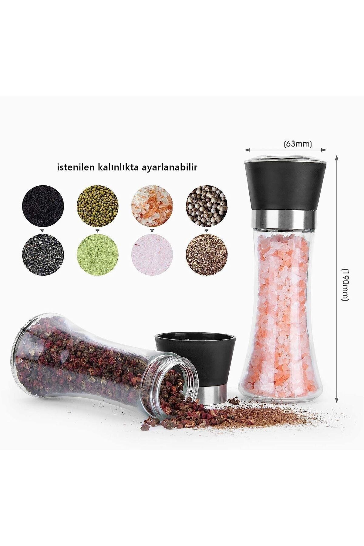 2 Li Baharat Tuz Öğütücü Set Dees Dickerhoof Design 718753