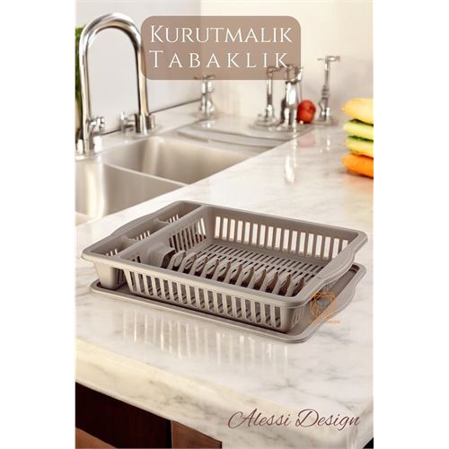 TransForMacion Bulaşık Durulama Sepeti Tabaklık Bulaşık Kurutmalık KAHVE Alessi 715438