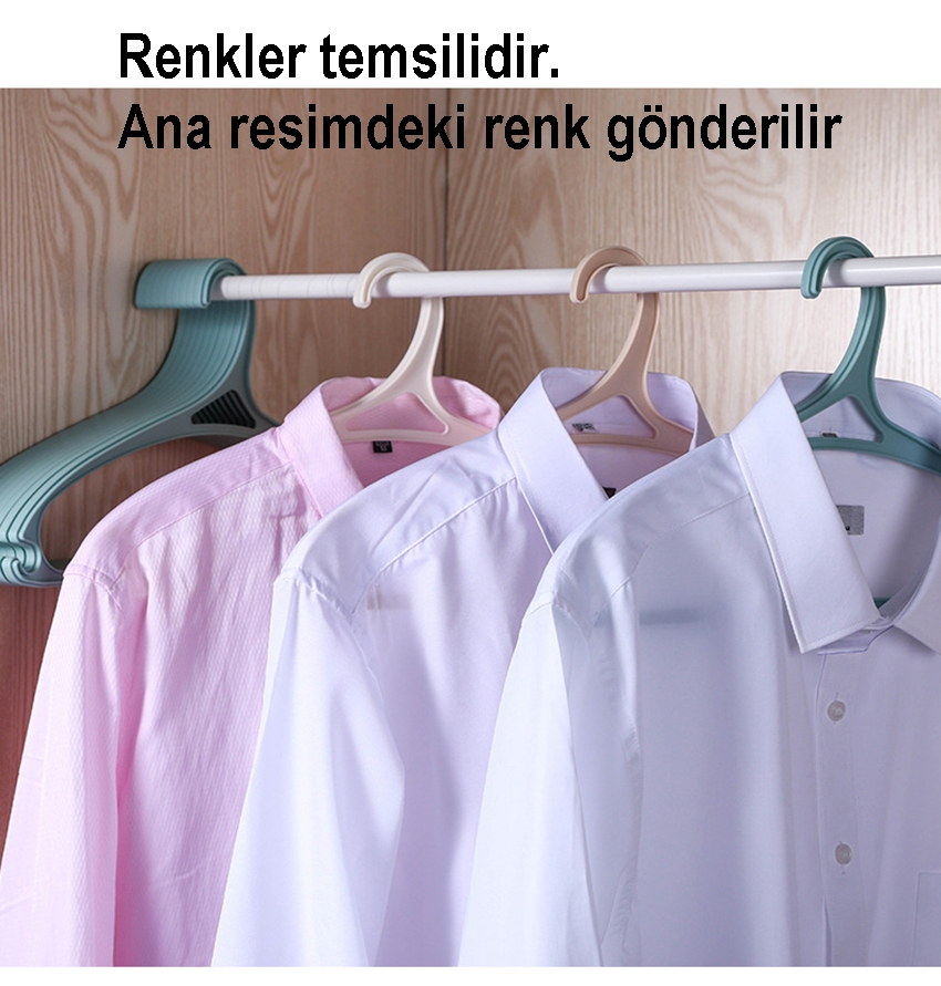 Tasarım Askı Seti 12 ADET Elbise Askısı M.Crisanta SİYAH 720908