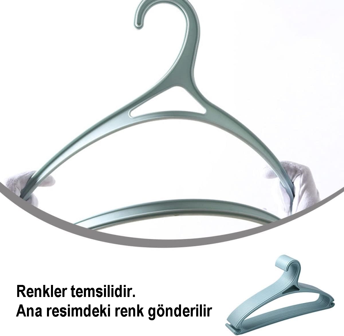 Tasarım Askı Seti 12 ADET Elbise Askısı M.Crisanta GRİ 720909