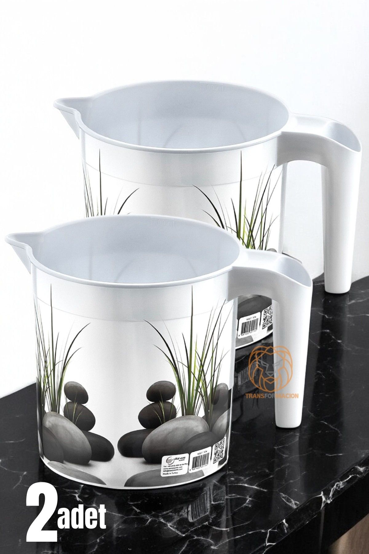 TransForMacion 2 li Maşrapa Seti Çakıl Taşı Desenli 720913