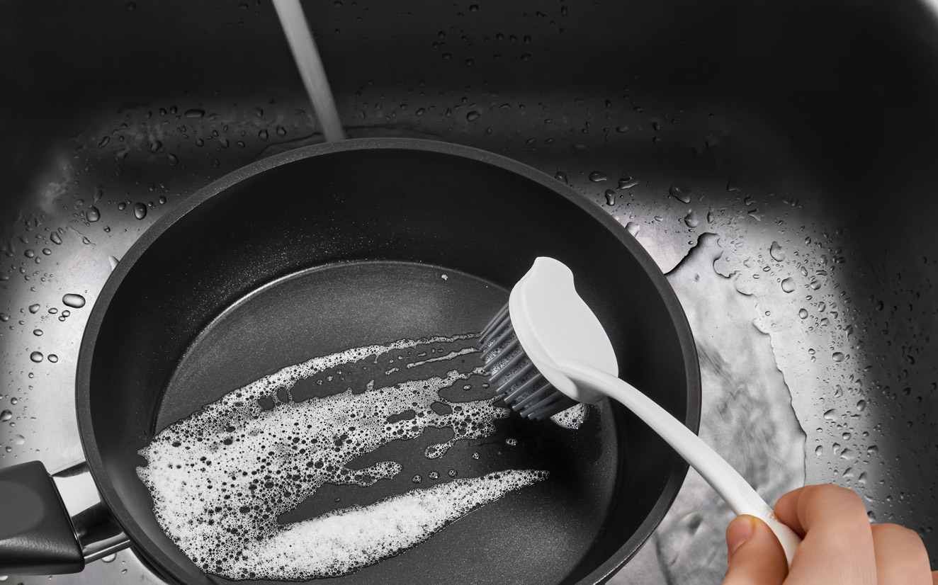 Teflon ve Granit Tava Tencere Fırçası Silikon Teflon Fırçası 718974