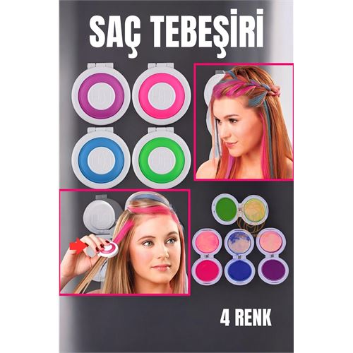 TransForMacion 4 Renk Geçici Saç Tebeşir Seti 714662