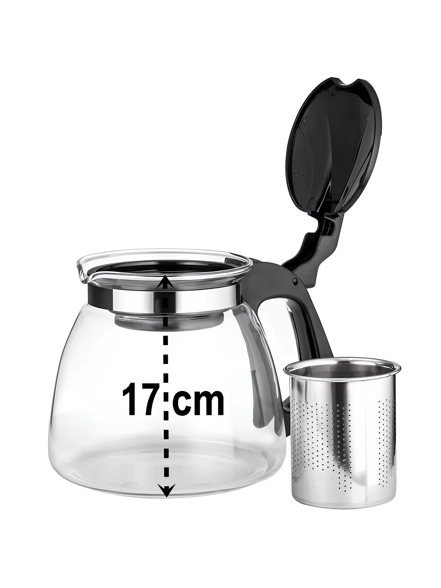 TransForMacion Süzgeçli French Press Cam Demlik 1500 Ml Bitki Çayı Demliği 720943