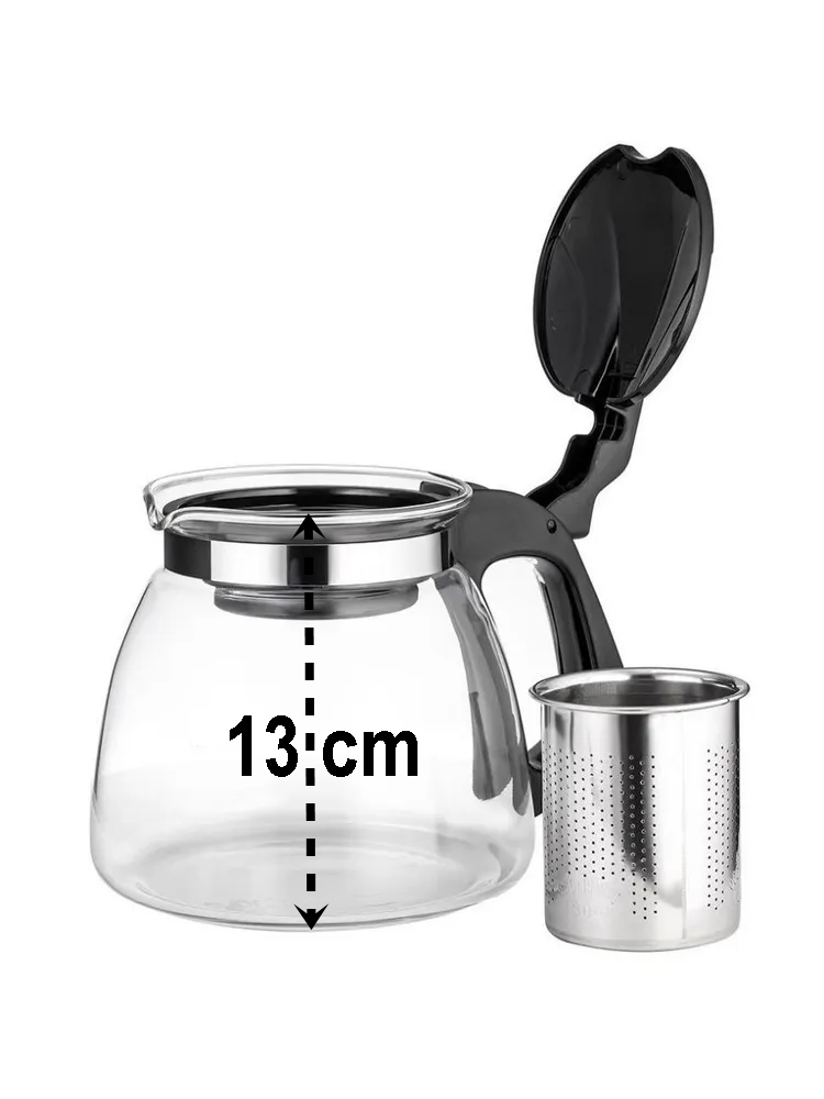 TransForMacion  Süzgeçli French Press Cam Demlik 900 Ml Bitki Çayı Demliği 720944