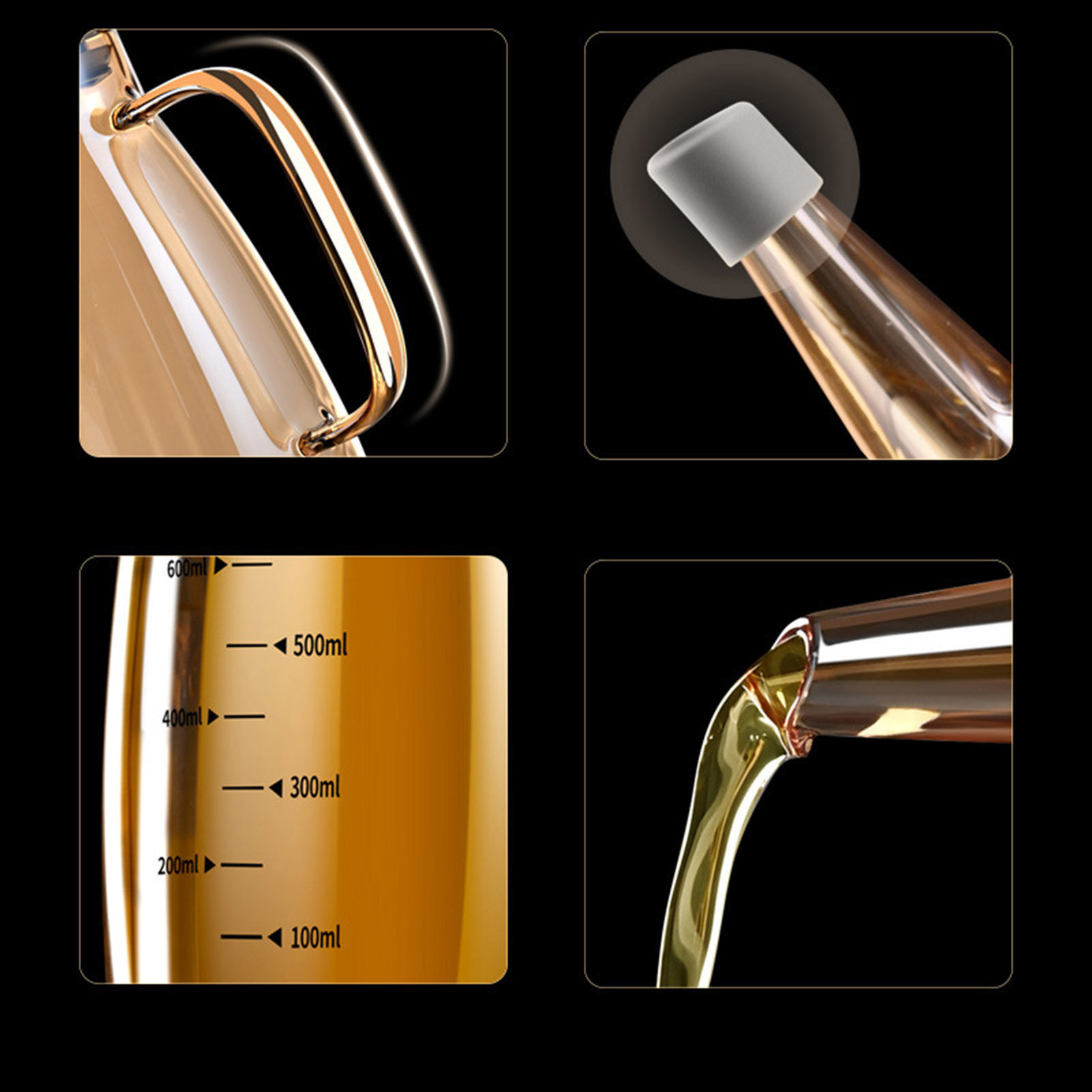 TransForMacion Yağ Sirke Şişesi Borosilikat Cam 1000 ML  A.Verbrugge Design 720945