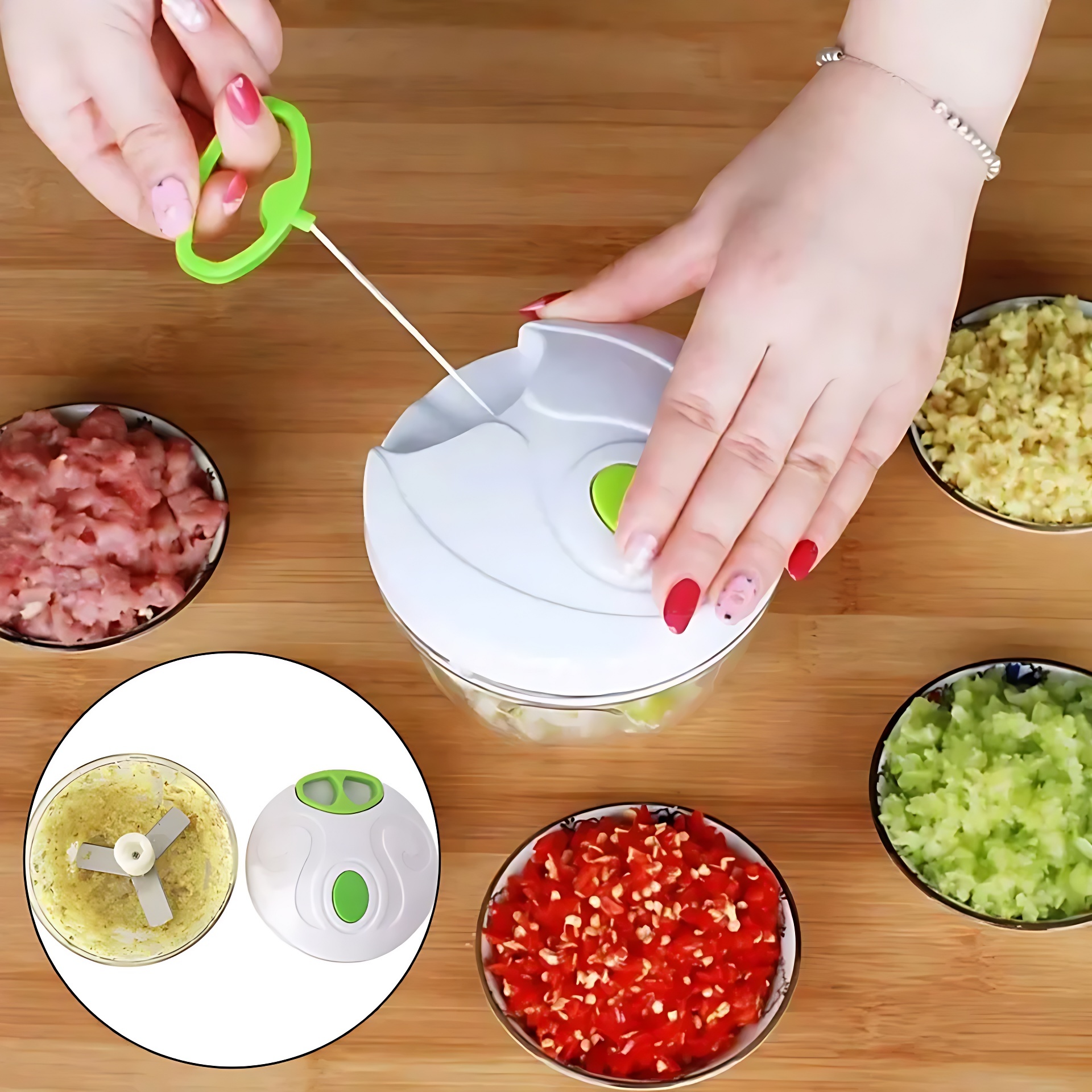 İpli El Rondosu Çek Bırak El Rondosu 3 Bıçaklı 8x12 CM 720949