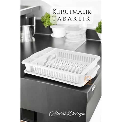 ModaCar Bulaşık Durulama Sepeti Tabaklık Bulaşık Kurutmalık BEYAZ Alessi 