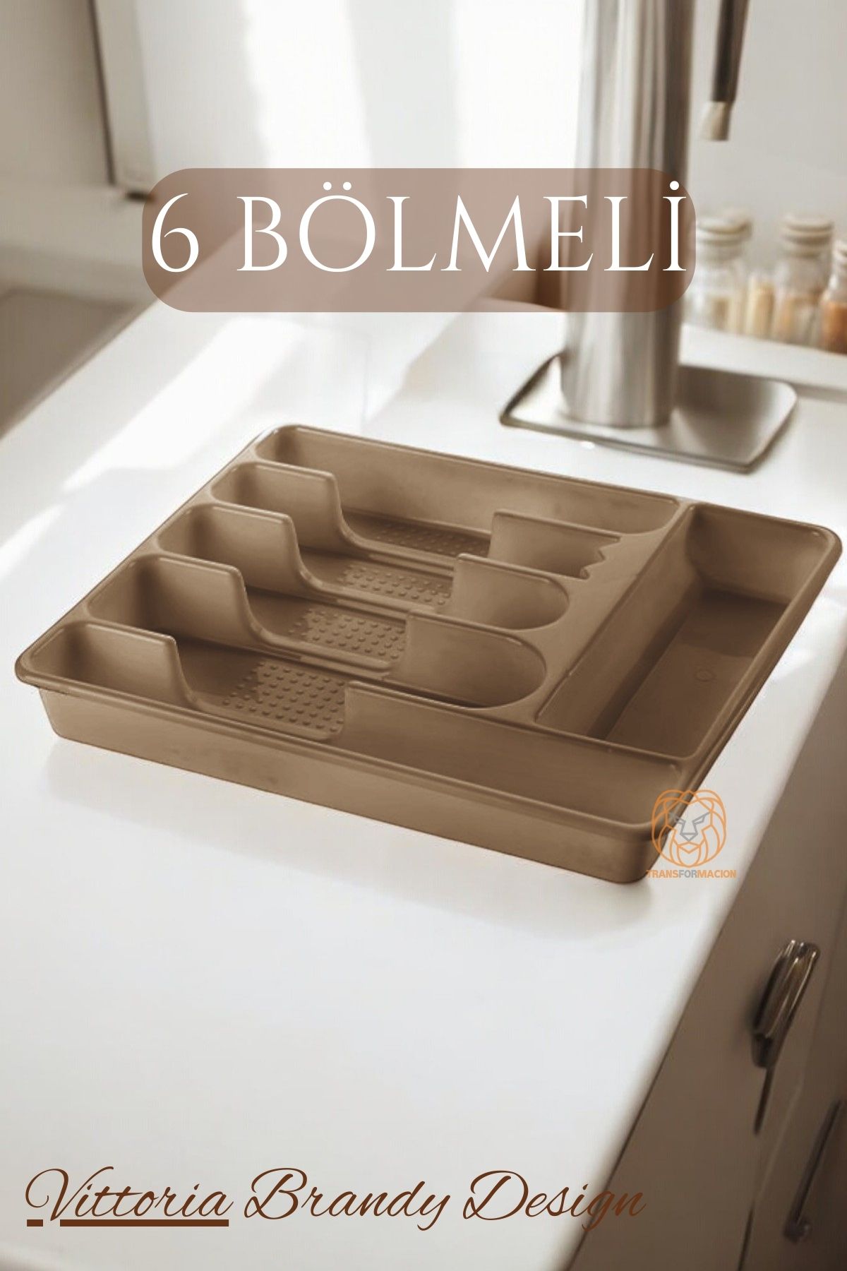 Çekmece İçi Kaşıklık Kepçelik 6 Gözlü LATTE 