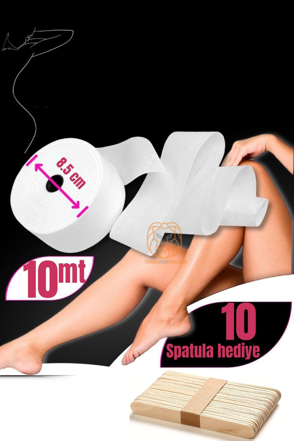 Rulo Ağda Bezi 10 Metre 10 Ağda Spatulalı 