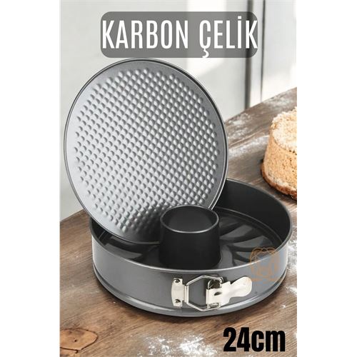 ModaCar Kelepçeli Kek Kalıbı 24 Cm Karbon Çelik 