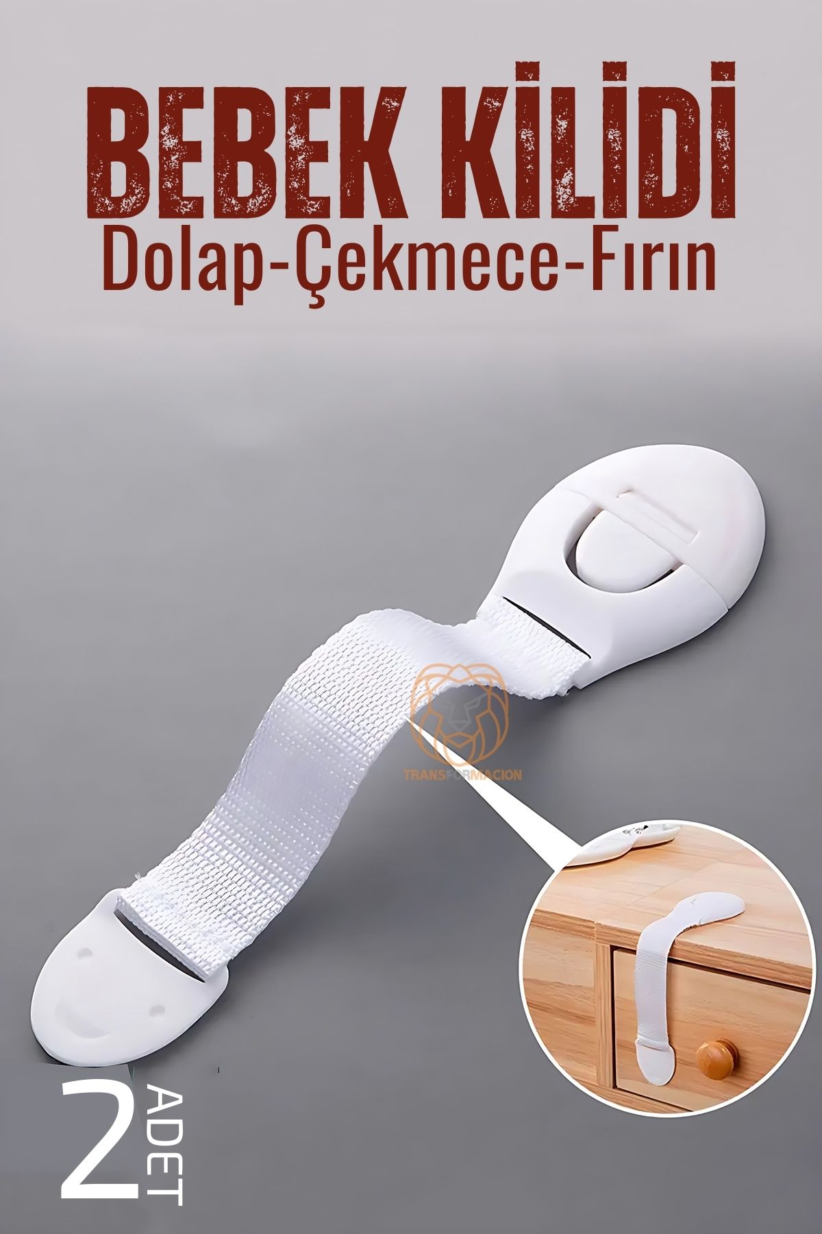 ModaCar 18 Cm Çocuk Dolap ve Çekmece Kilidi 2 Adet 
