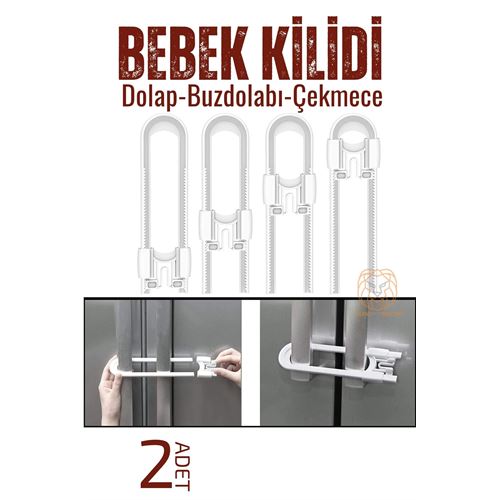 ModaCar Bebek Kilidi Bebek Dolap Çekmece Kilidi 2 Adet 