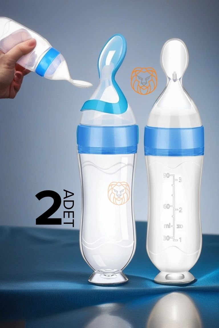 Kaşıklı Bebek Mama Besleyici Silikon Littloo 2 ADET  