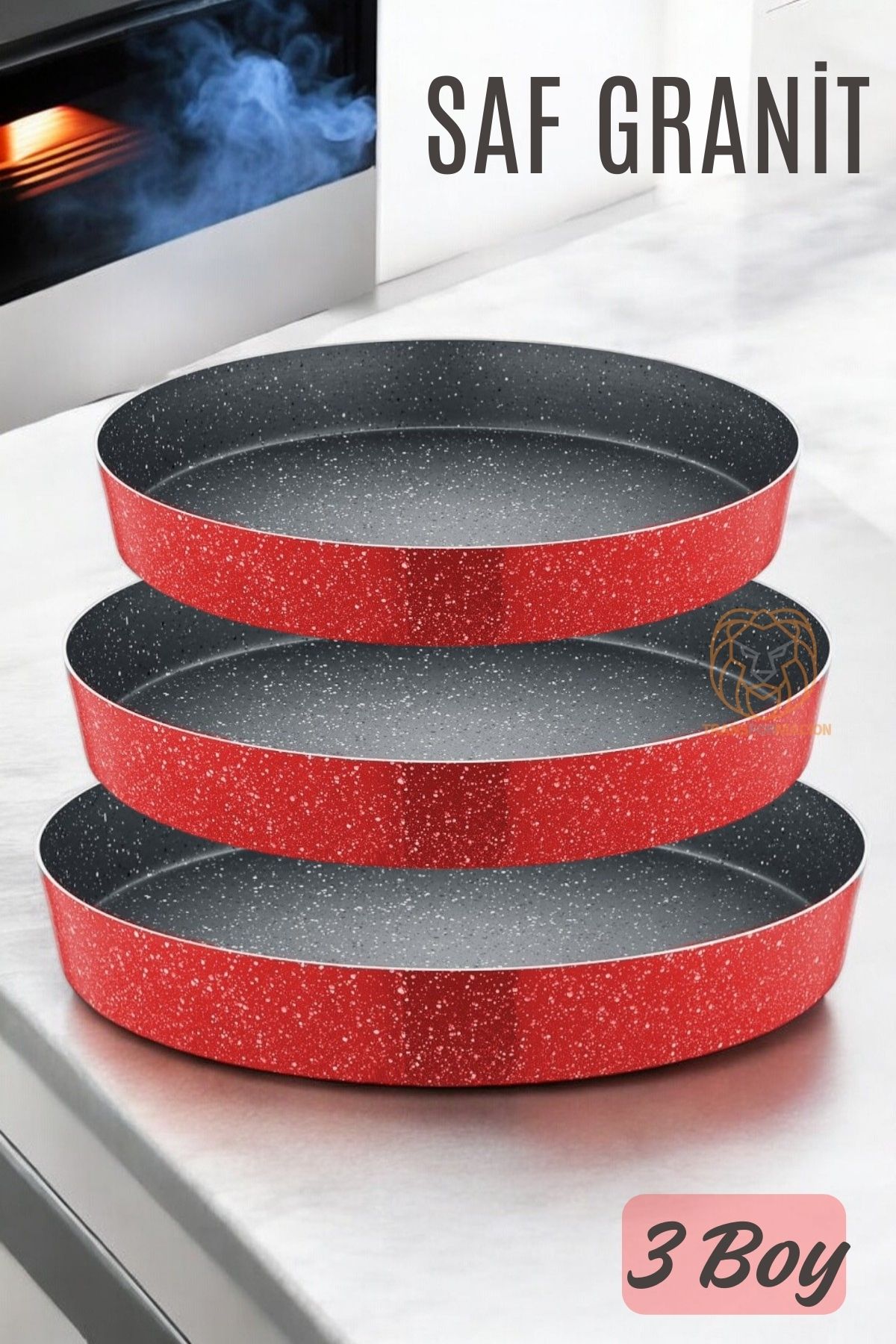 Modacar Granit Fırın Tepsisi 3 lü SET Börek Tepsisi 