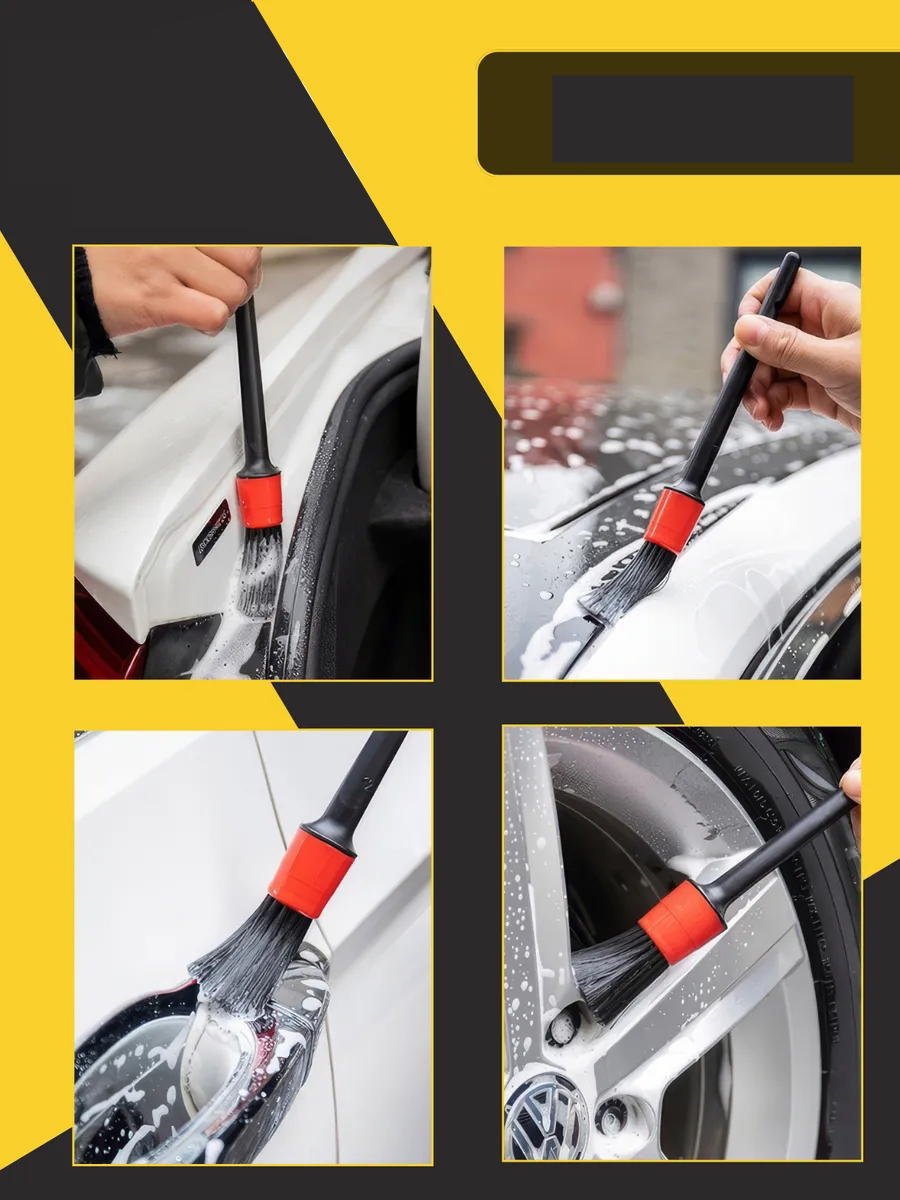 5’li Detay Temizlik Fırçası Seti – Araç İçi & Dış Yüzeyler İçin, Farklı Boyutlu Hassas Fırçalar 429052