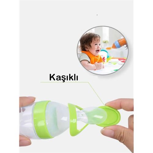 Transformacion Kaşıklı Mama Silikon Biberon KIZ Bebek Besleyici 719715