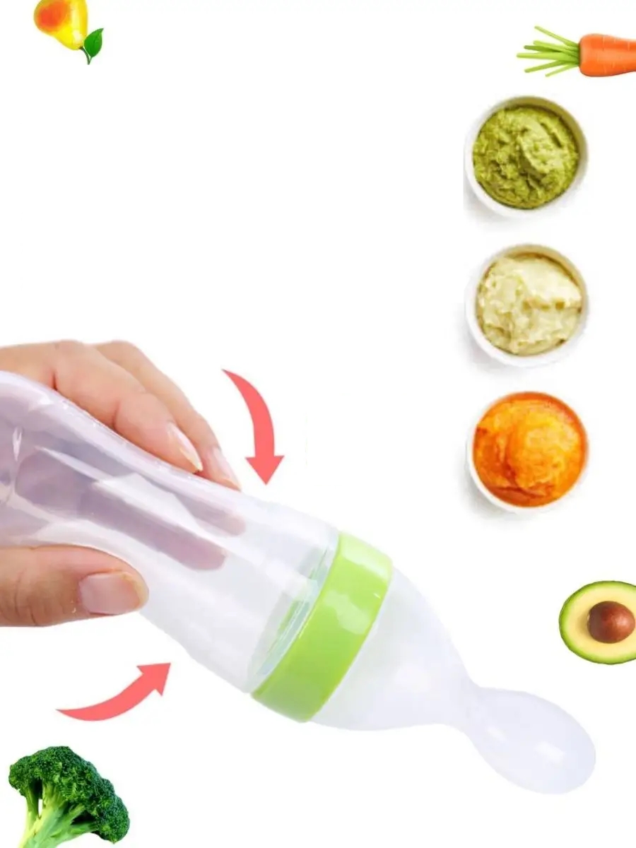 Kaşıklı Mama Silikon Biberon KIZ Bebek Besleyici 719715