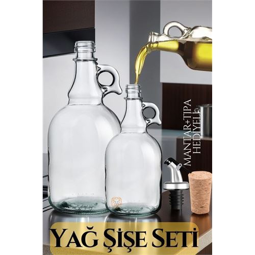 Transformacion Yağ Şişe Seti 4 Adet Mantar ve Tıpa F.Geronimo Design 719551