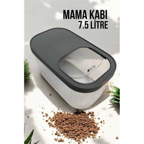 TransForMacion Kedi ve Köpek Mama Saklama Kabı Sürgülü Kapaklı 7.5 Litre 720986