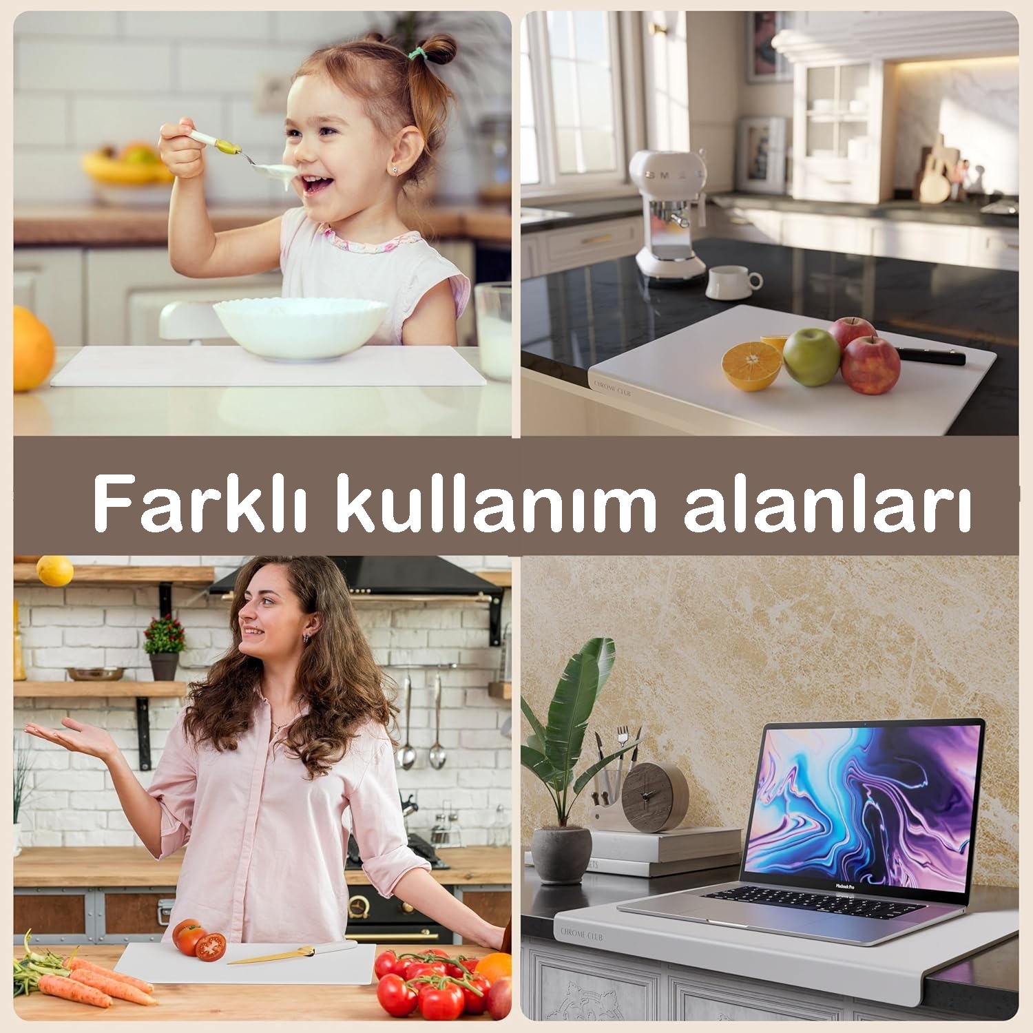 Köşeli Kesim Panosu LATTE Kesim Tahtası Jaakko Design 720996