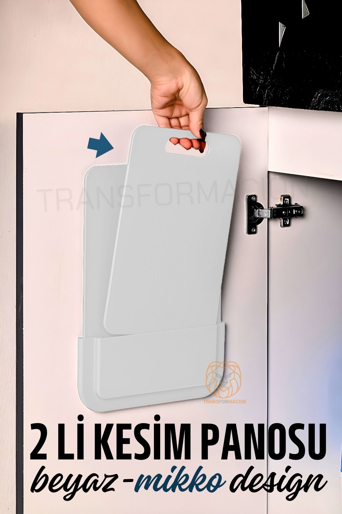 2 li Kesim Panosu Stantlı Yapışkanlı Kesim Tahtası BEYAZ Mikko Design 720999