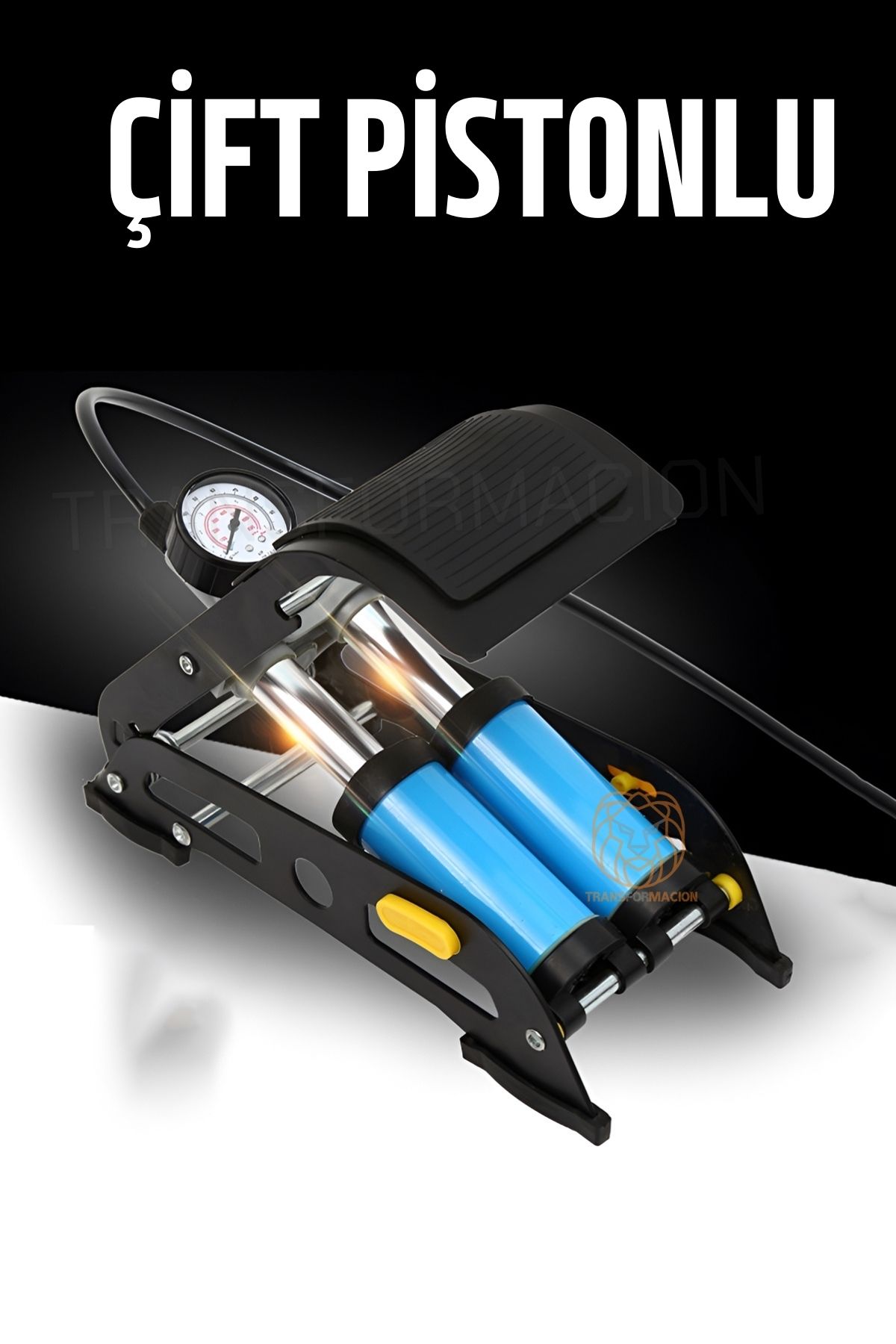 ModaCar Çift Pistonlu Ayaktan Lastik Şişirme Pompası 428820