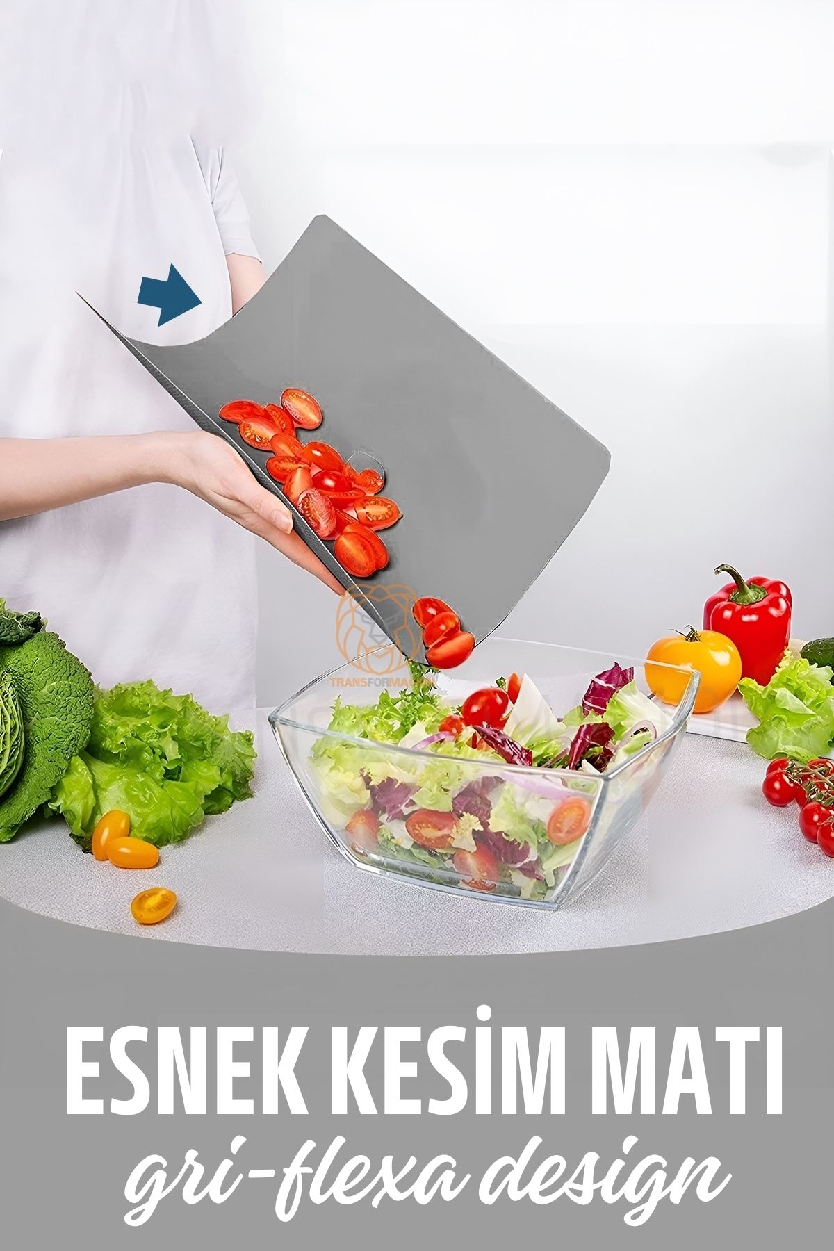 ModaCar Esnek Plastik Kesim Matı Flexa Design Gri