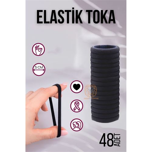 ModaCar Elastik Toka 48 ADET SİYAH 