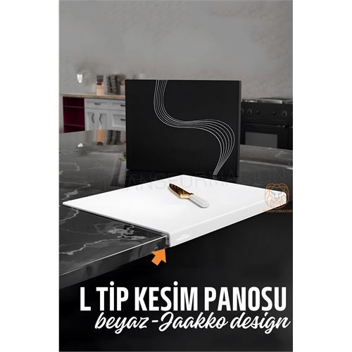 ModaCar Köşeli Kesim Panosu BEYAZ Kesim Tahtası Jaakko Design 