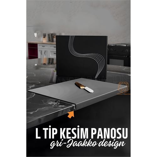 ModaCar Köşeli Kesim Panosu GRİ Kesim Tahtası Jaakko Design 