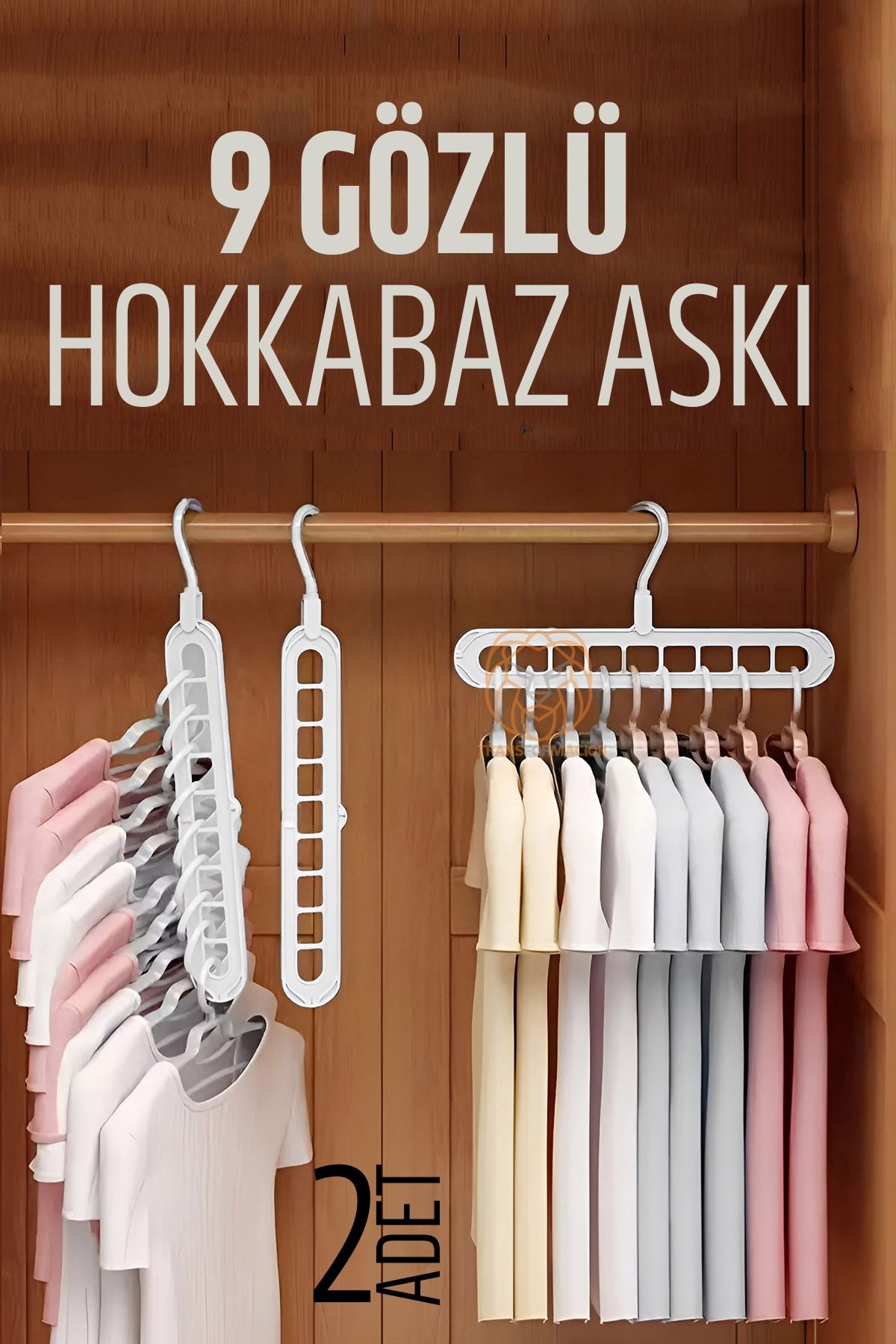 ModaCar %80 Yerden Tasarruflu Beyaz Askı 2 ADET 