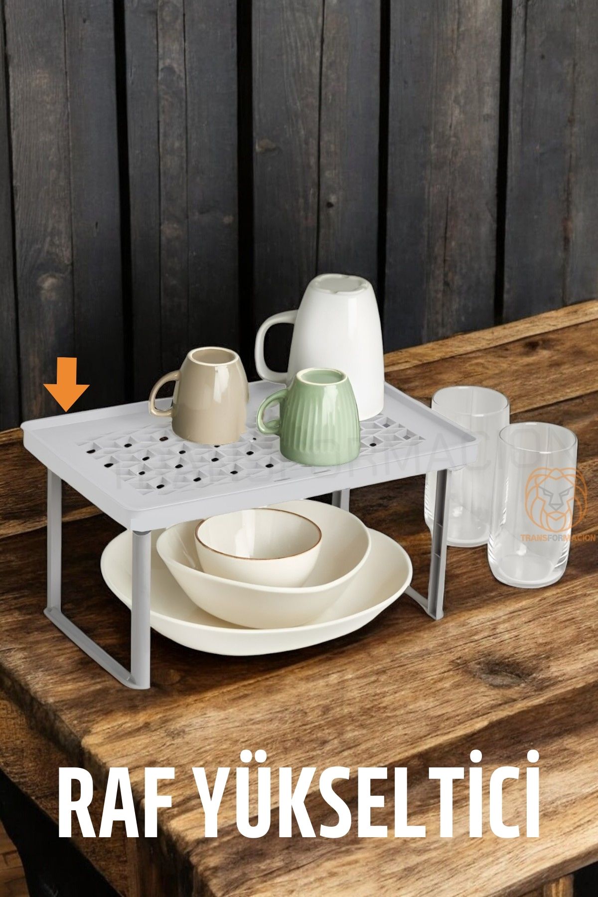 ModaCar Dolap İçi Raf Yükseltici BEYAZ Boundless Design 