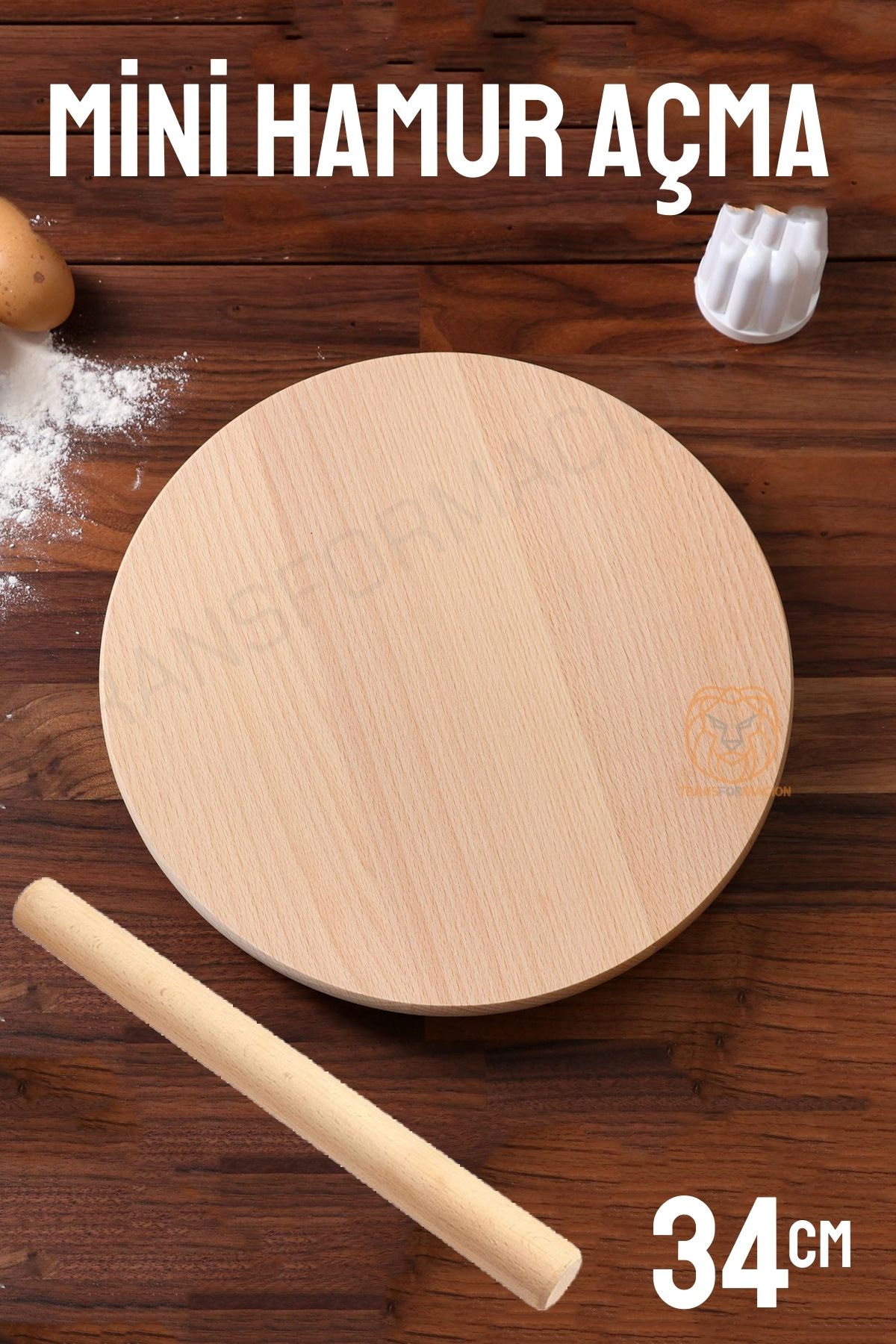 34 Cm Merdaneli Hamur Açma Masası 715494