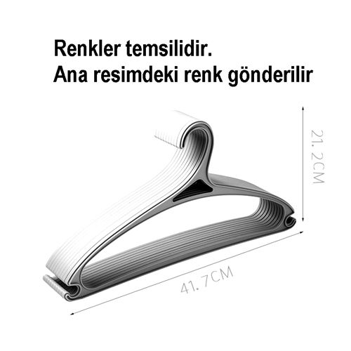 TransForMacion Tasarım Askı Seti 6 ADET Elbise Askısı M.Crisanta SİYAH 720908