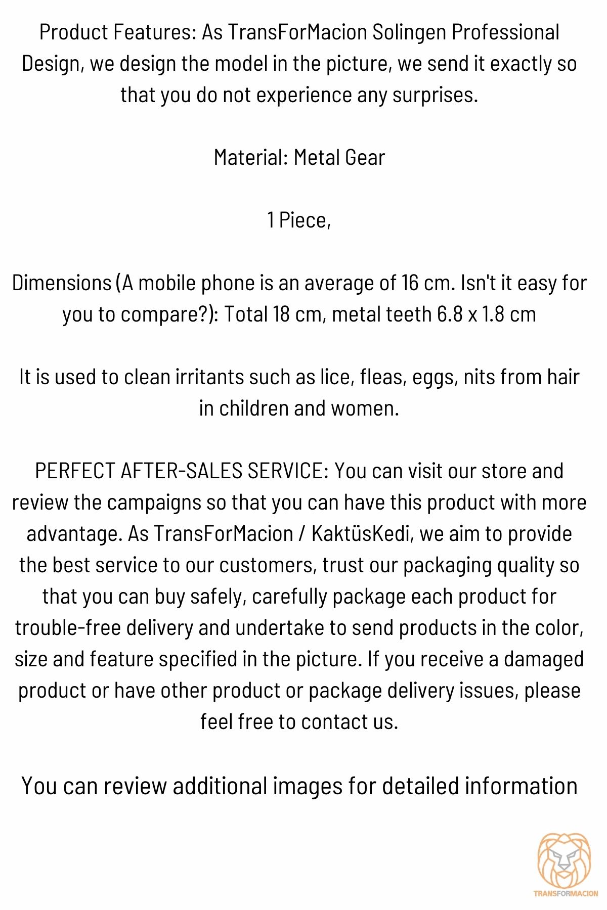 Transformacion Bit Ve Pire Tarağı Çocuk Bit Pire Tarağı Solingen Professional 721014