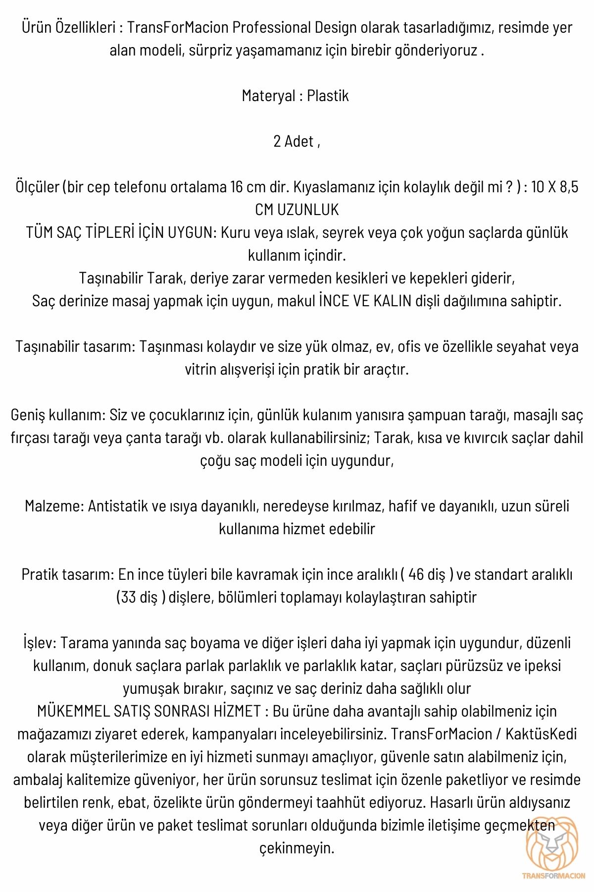 2 Boyutlu Kelebek Tarak 2 ADET 718693