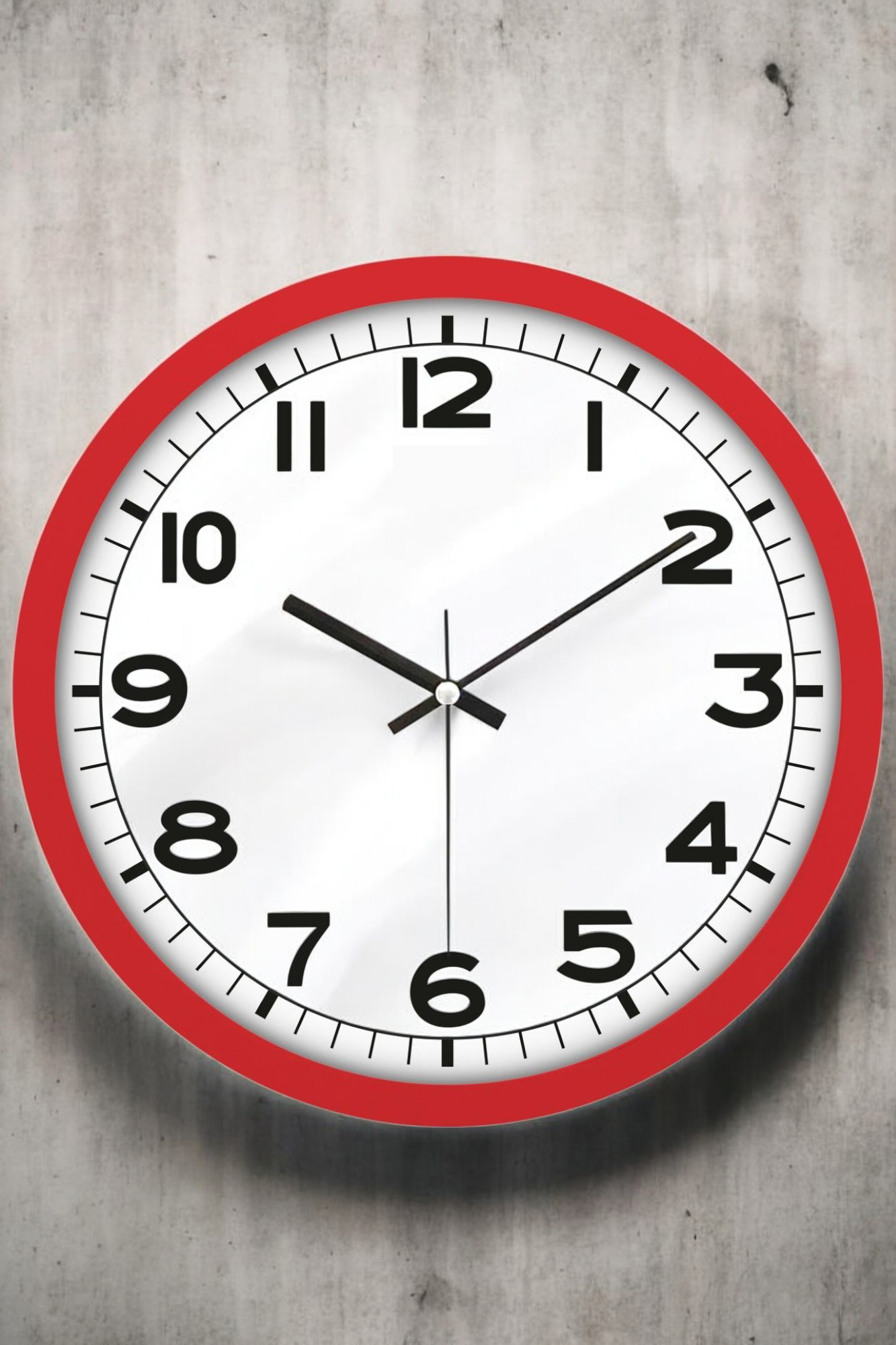 ModaCar Duvar Saati Klasik 31 Cm KIRMIZI