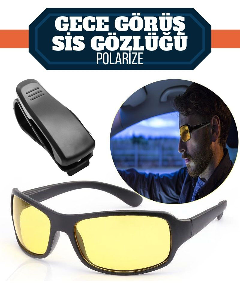 ModaCar Gece Sürüş ve Sis Gözlüğü + Gözlük Tutucu Hediyeli 